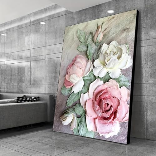 Impression d'art floral abstrait moderne ZXBNNN toile murale salon 95x145cm