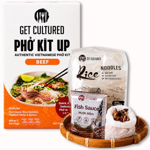 Beef Pho Kit, Authentic Vietnamese Noodle Soup Kit, 8.9oz (3 servings)