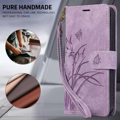 Housse cuir synthétique premium Samsung Galaxy A56 5G finition violette