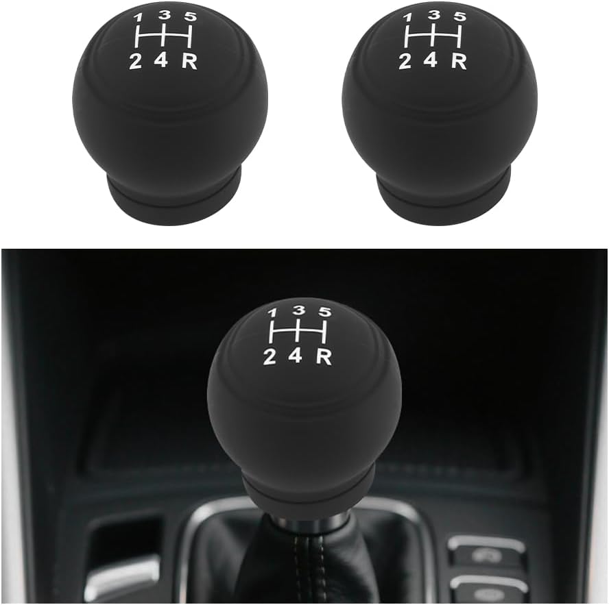 YGDMD 2PCS Silicone 5-Speed Gear Shift Knob Covers - Tear-Resistant, Elastic Protection for Stick Shifts & Car Interiors