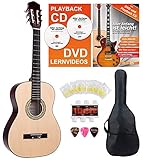 Stimmpfeife mit 6 Tönen, 3 Plektren verschiedener Farbe, 1 Satz Gitarrensaiten (Nylon)