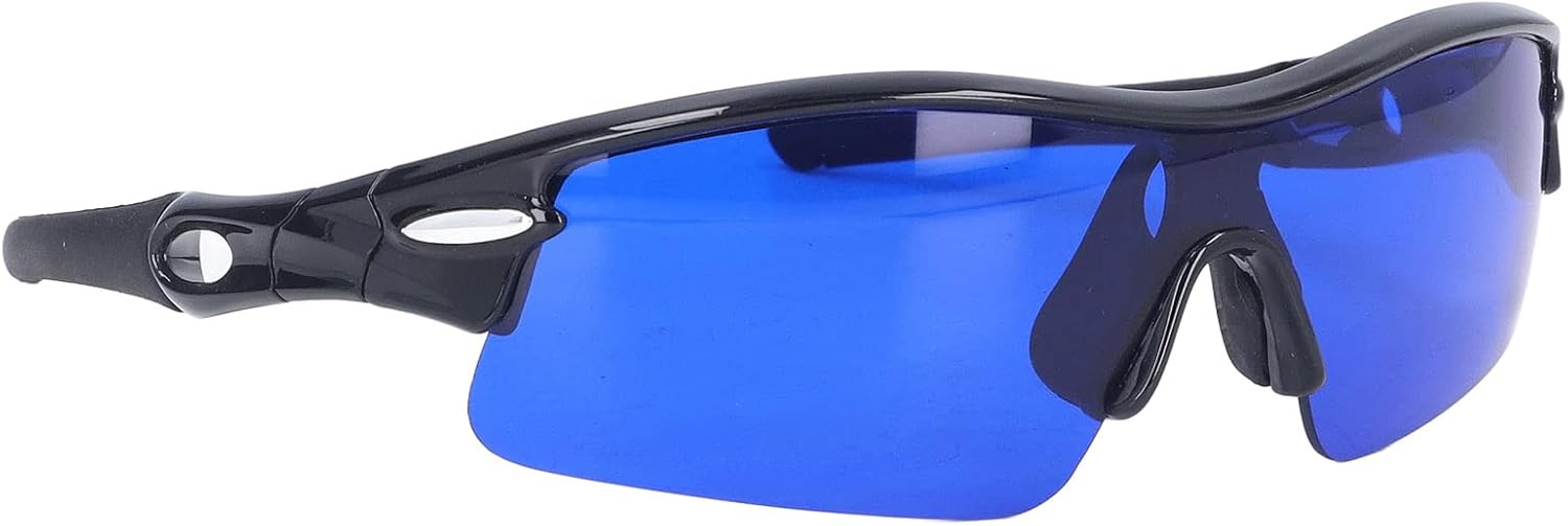 Golf Ball Finder Glasses, Polarized Blue Lens UV Proof Sun Protection Grass Filter with Glasses Cloth and Storage Bag, Ball Finding Filtering Sunglasses for Golfers(Black) - Image 6