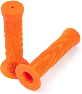 KHE Diamond BMX Grips 130 mm with Flange Orange Pyramid Profile Only 0.19lbs
