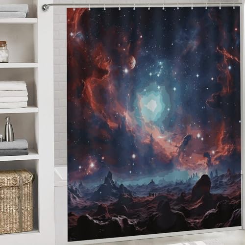 Ensemble rideau de douche Space pour une salle de bain moderne