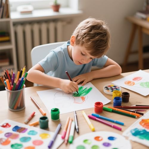 Papel blanco para niños en rollo de 44 cm para pintar en caballete 3