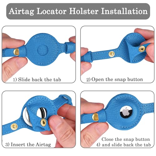 image for OOPSDOGGY Leather AirTag Cat Collar with Bell - Non Breakaway Kitten C