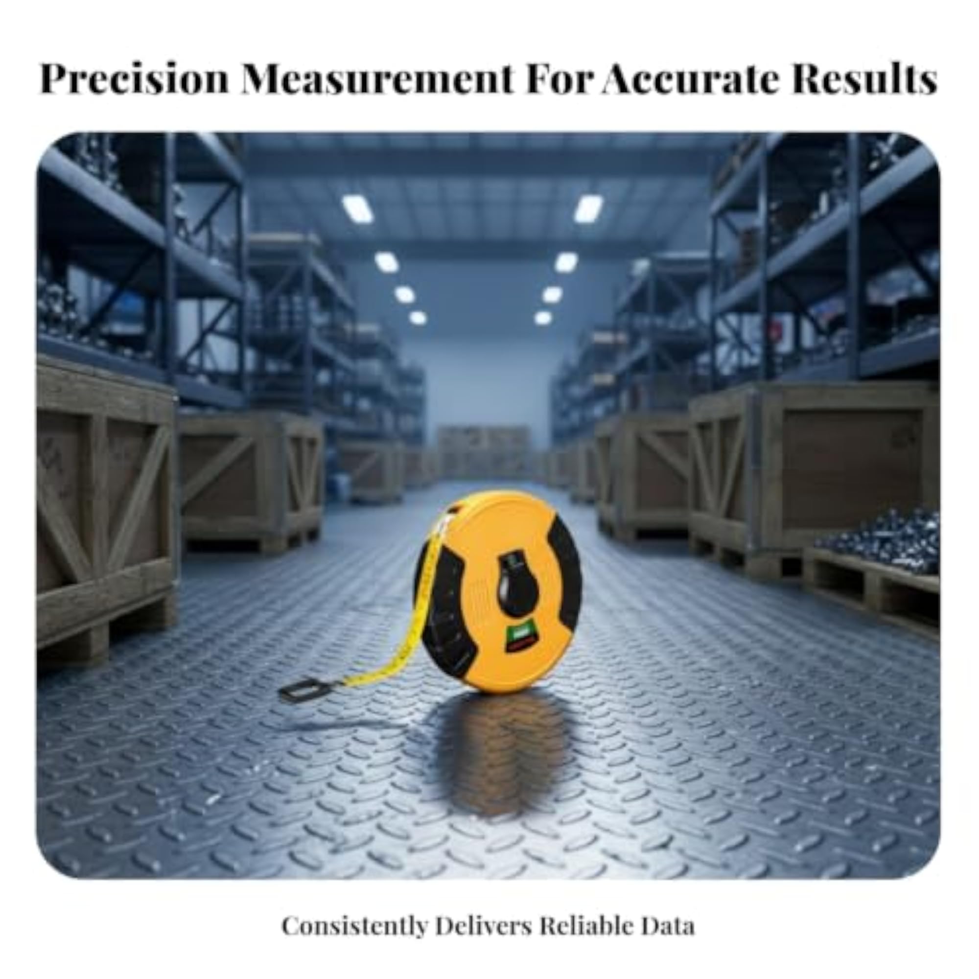 Fiberglass Handheld Reel Tape Measure, Anti-Slip Design
