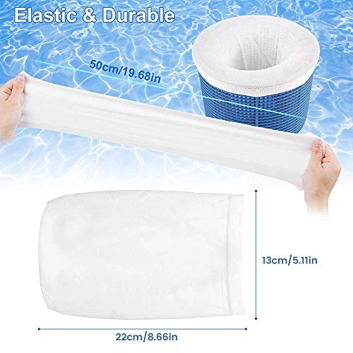NA, meias de nylon para escumadeira de piscina duráveis e reutilizáveis, rede de filtro de piscina c