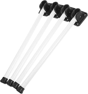 Veemoon Folding Metal Table Legs Set of 4, Adjustable Heavy Duty Hairpin Legs 26cm with Small Horseshoe Feet for Camping, Travel, and Furniture Repair