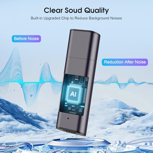 64GB Voice Recorder Digital Voice Activated Recorder USB Recording Device with Noise Reduction Rechargeable 750Hrs Small Pocket Audio Recording Devices for Lectures, Interview, Meeting, Class - Thumbnail 4