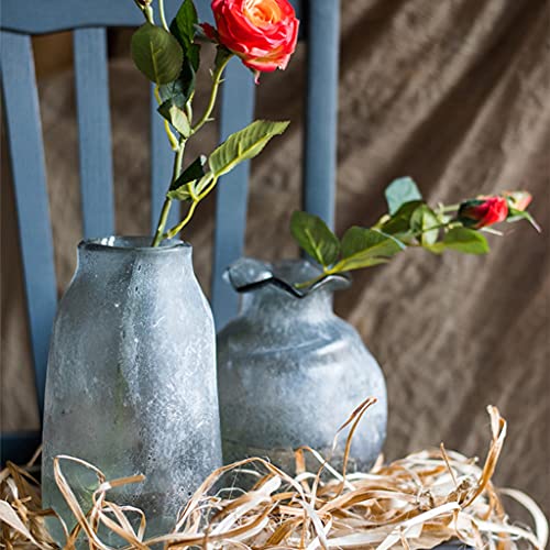Vase déco rétro et fleurs séchées pour centre de table de mariage