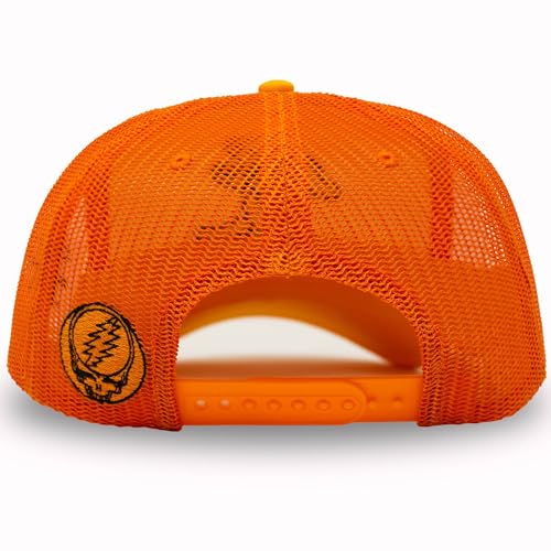 Image of Ripple Junction Grateful Dead Snap Back Structured Trucker Hat Embroidered Dancing Bear Steal Your Face Officially Licensed