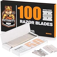 Made by high quality steel for strength and durability All blades were individually wrapped by antirust waxed paper Easy to cut plastic,paper,leather,boxes,tape,etc Fits all standard razor scrapers,perfect for removing old paint or removing stickers ...