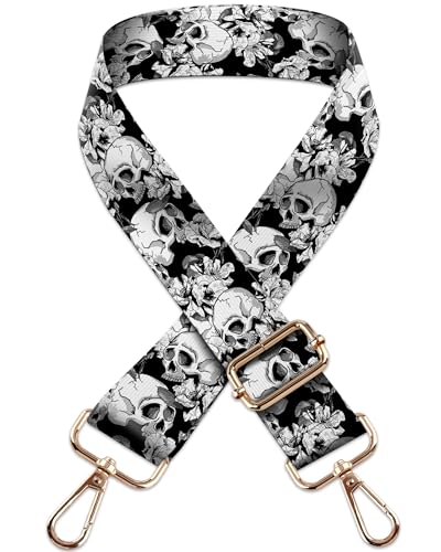 Image of Crossbody Purse Strap for Women Men Girls Boys Mother Girlfriend Gift, Replacement Bag Belt Strap for Purse Handbag Guitar Camera, Adjustable Canvas Wide Shoulder Strap with Golden Hooks