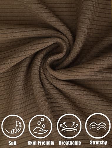 Men's Ribbed Tank Tops Knit Casual Sleeveless Workout Muscle T Shirt Gym Undershirts Beach Tank3