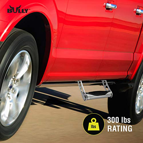 Bully AS-500S Chrome Series Universal Truck Aluminum Side Hoop Step Single Piece Includes Mounting Brackets - Fits Various Trucks from Chevy (Chevrolet), Ford, Toyota, GMC, Dodge RAM and Jeep