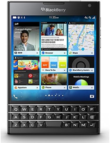 BlackBerry - Passport 32GB Factory Unlocked (SQW100-1) GSM 4G LTE Smartphone - Black (International Version, QWERTZ Keyboard)