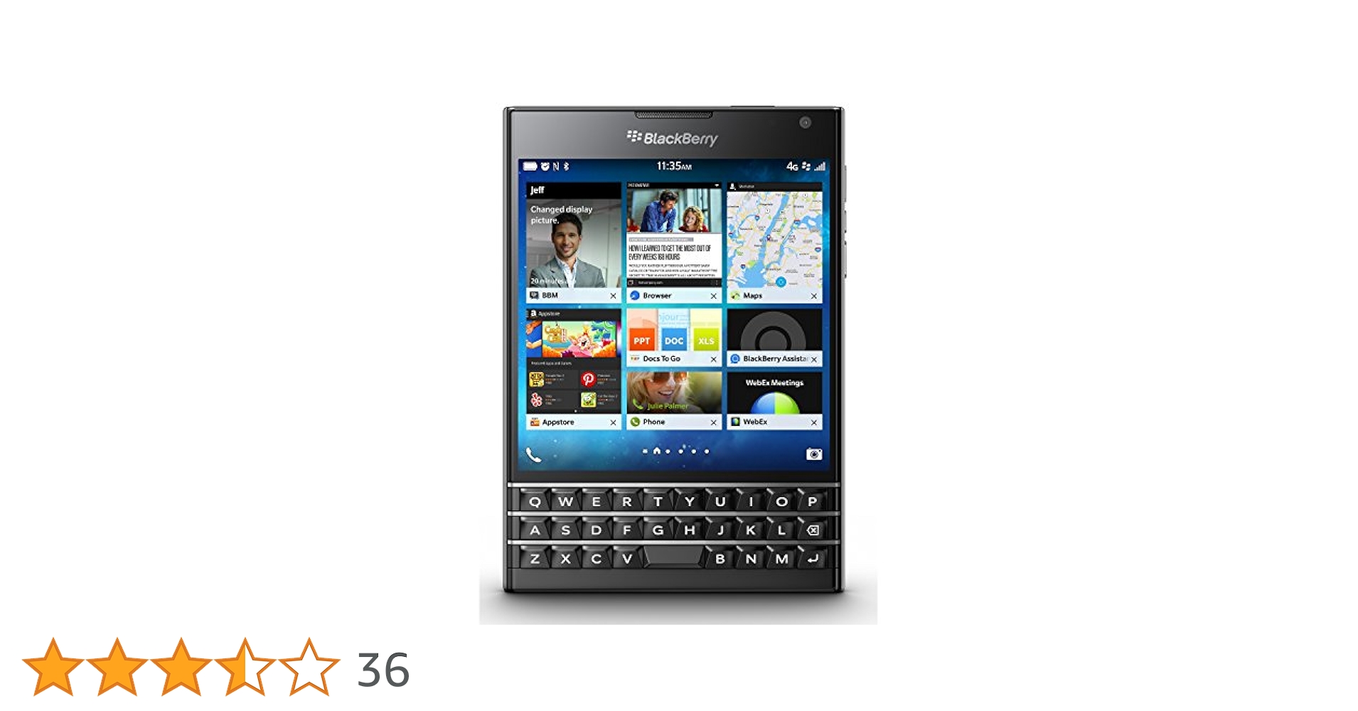 スマートフォン本体 BlackBerry Passport SQW100-1 Black Amazon | BlackBerry Passport SQW100-1 Factory Unlocked 32GB