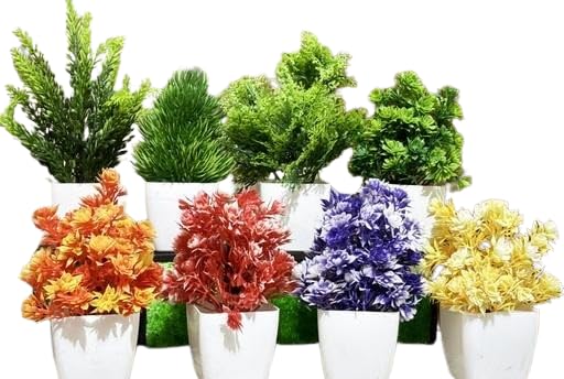 Set of 8 Artificial Flower Plant for Home Decor Or Office Décor
