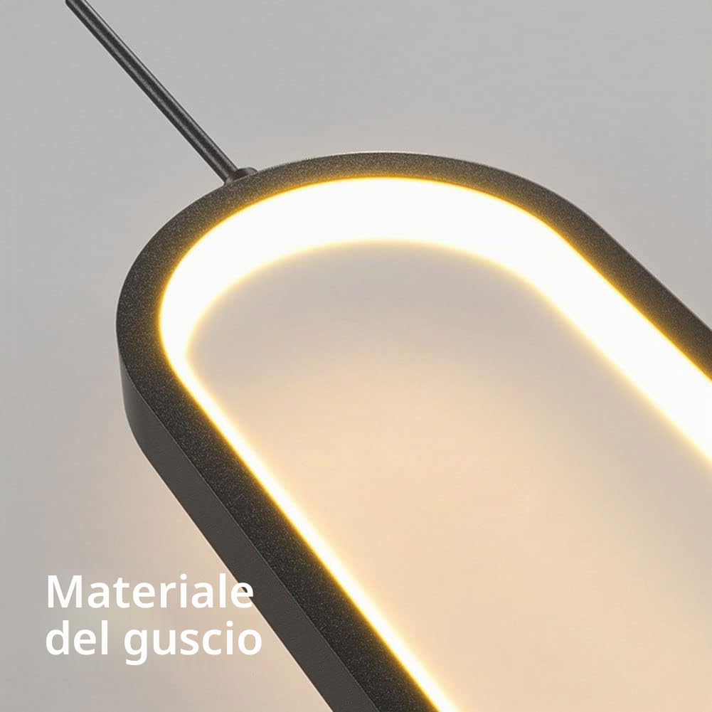 Lampada a sospensione minimalista, moderna lampada da soffitto per isola cucina in metallo LED, lampada a sospensione per illuminazione, lampada da tavolo per soggiorno, camera da letto, comodino