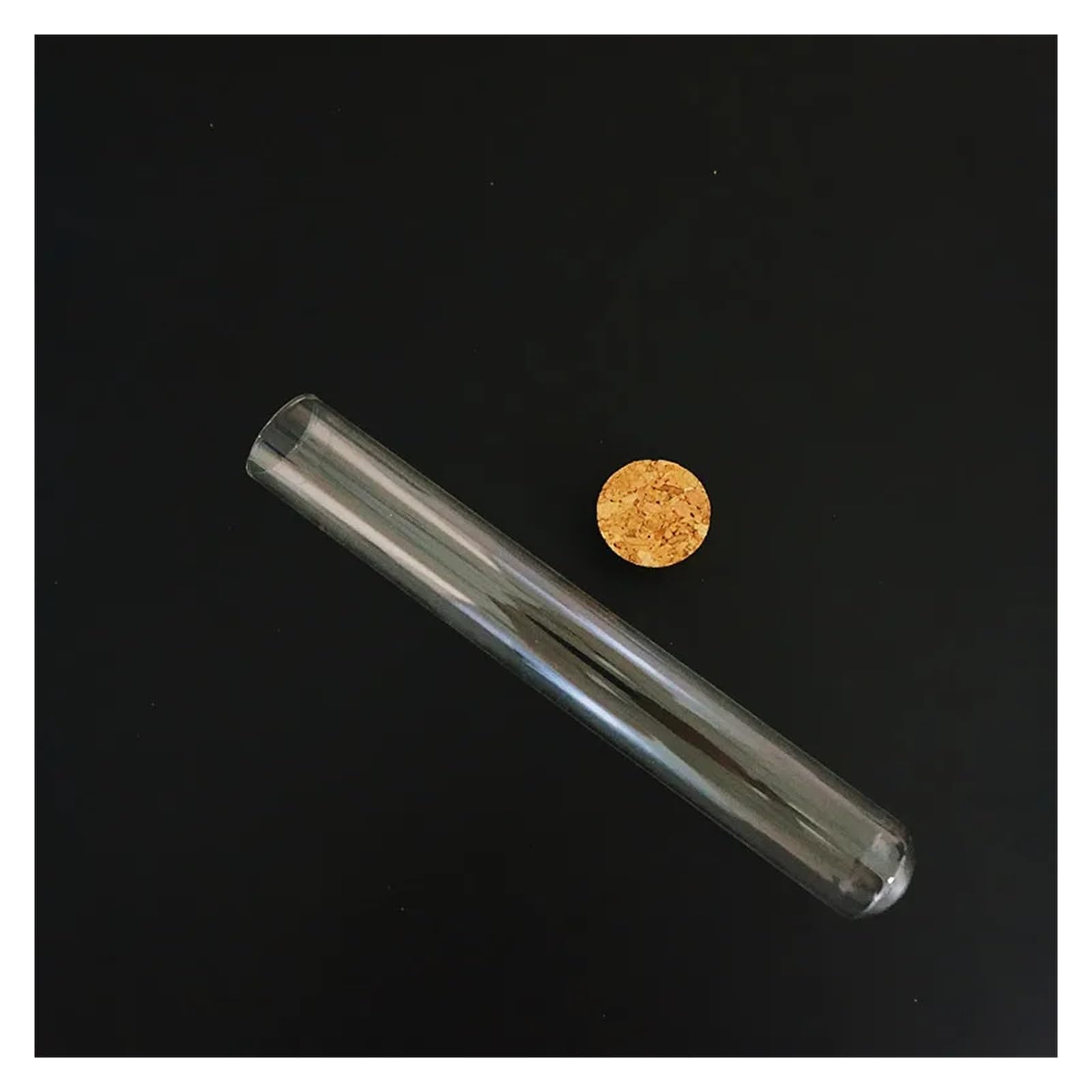 6 Teile/los 25x200mm Transparent Runden Boden Reagenzgläser Aus Glas Mit Kork Holz Stopfen For Labor Container