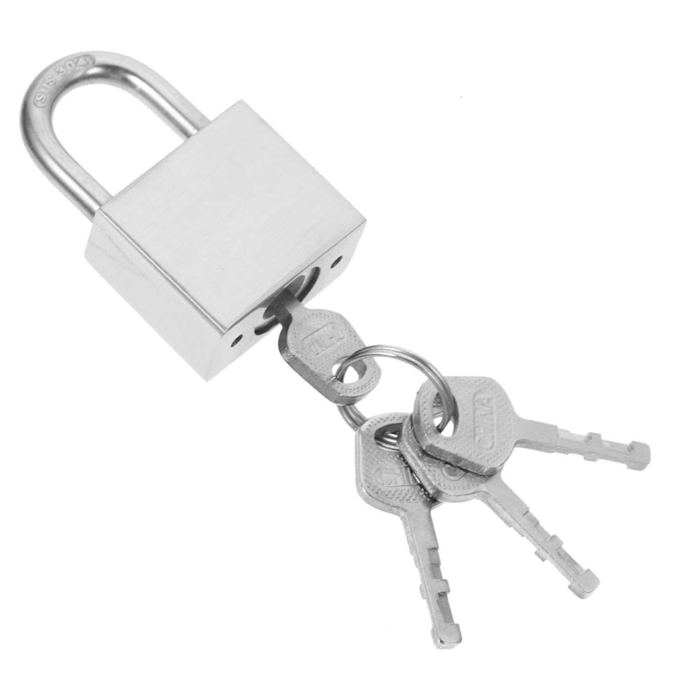 NUOBESTY 3 Pezzi Lucchetto in Acciaio Inossidabile Bagaglio Blocco Mini in Acciaio Serrature Per Valigie Lucchetto Con Chiave Blocco Esterno Mini Serrature Con Chiavi Valigia Argento