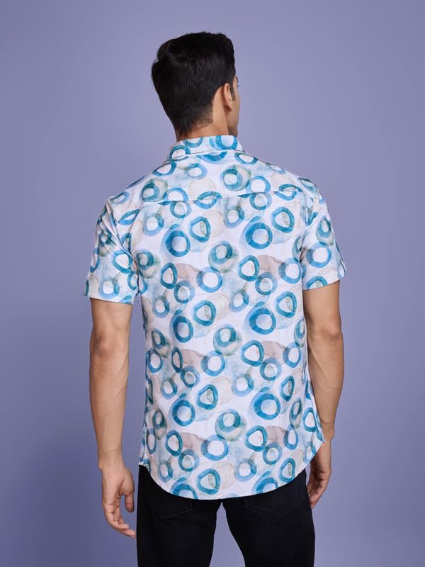 Image of Pinkmint Stylish Shirt for Men ll Printed Half Sleeve Shirt's ll Regular Fit Chest Pocket Shirt