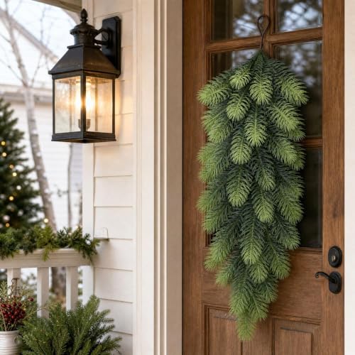 2 Pack Christmas Garland 23.62 Inch Artificial Cedar Greenery Garland - image 5