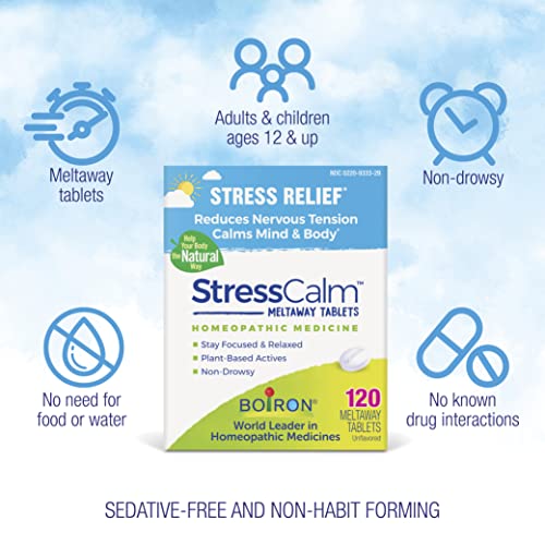 Boiron StressCalm Homeopathic Meltaway Tablets #TOP20