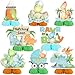 8 Pieces Dinosaur Baby Shower Honeycomb Centerpieces for Boys, Hatching Soon Baby Shower Table Decorations, Rawr Its A Boy Dinosaur Themed Party Supplies