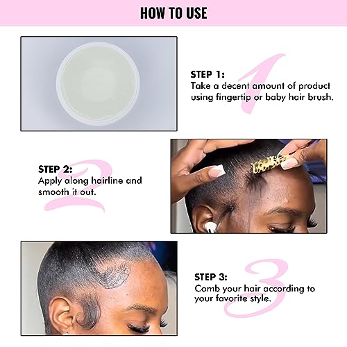 Dolahair Edge Control for Black Hair 4c Extreme Strong Hold Nongreasy