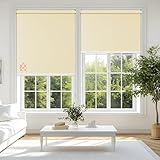 ロールスクリーン ロールカーテン オーダーメイド 防炎マーク付き 1級遮光 カーテンレール付け可能 防水 0.5cm単位オーダー 遮熱 チェーン式 UVカット 断熱 目隠し 紫外線対応 調光 子供ルーム 幅30~240cm/丈≤300cm 省エネ FS-JZ-RSBD ベージュ 幅80*丈200cm