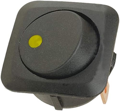 Miniatura 9 de ESUPPORT Interruptor de palanca de luz LED azul de punto redondo de 0.984 in, 12 V, 25 A, tablero de tablero de encendido y apagado, paquete de 5