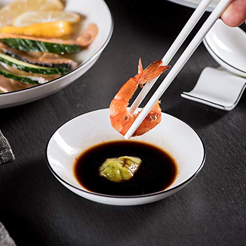 Yolife 12 Pcs Ceramic Soy Sauce Dish Set, 4 Inch Small Dipping Bowl Side Dish For Sushi Tomato Paste Bbq Snack Sauce Seasoning #TOP3