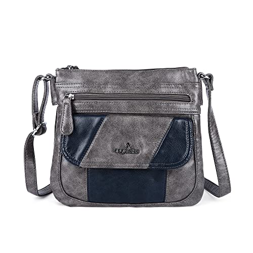 Image of Angelkiss Small Womens Crossbody Bag Leather Shoulder Purse for Women Hobo Bag with Adjustable Shoulder Strap
