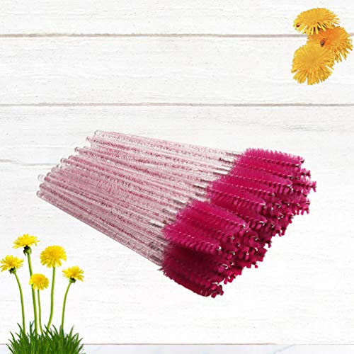 PIXNOR 300 Pcs Descartáveis â€‹â€‹Cílios Escovas Varinhas de Rímel Haste de Cristal Aplicador de Cíl