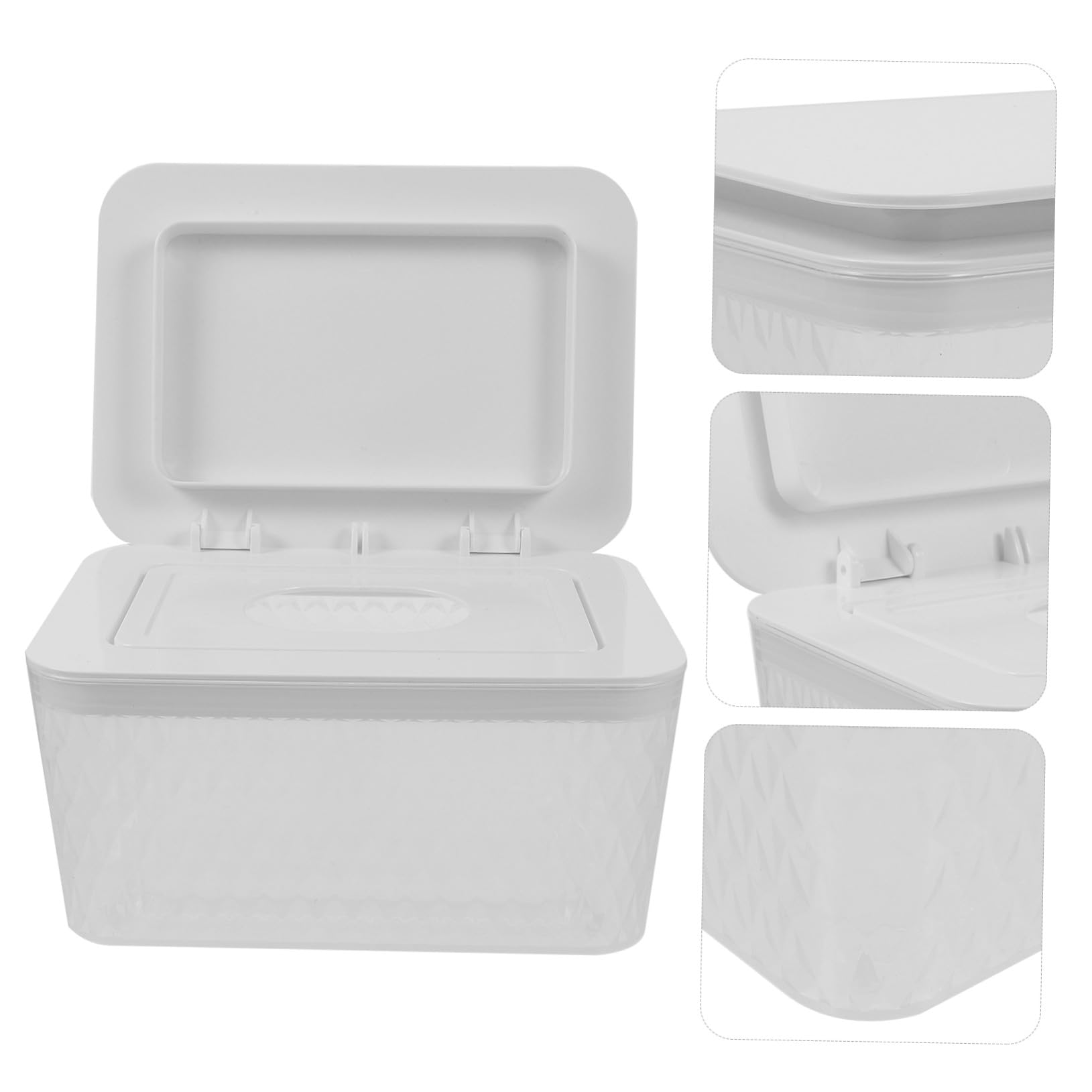 Gatuida Dispensador de Toallitas Húmedas Compacto Caja Plástica Tapa para Baño Hogar Cocina Organizador Contenedor Reutilizable para Pañuelos Húmedos y Servilletas