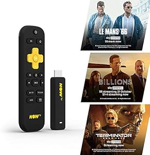NOW TV Smart Stick with 1 month Entertainment Pass and 1 month Sky Cinema Pass | HD Streaming Media Player  Watch Netflix, Prime, Disney+, YouTube, BBC iPlayer