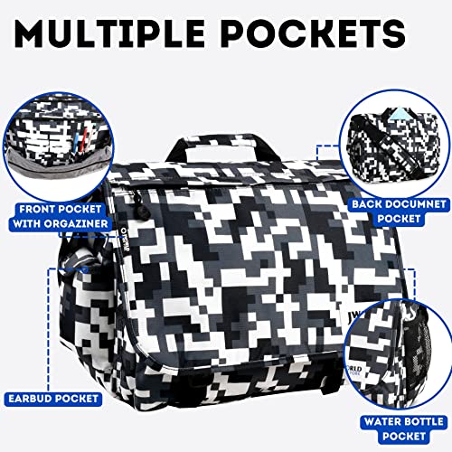 Image of J World New York Thomas Laptop Messenger Bag for Women & Men. Kids Computer Bookbag