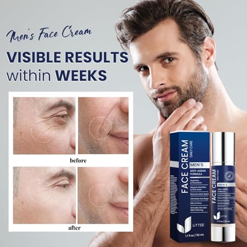 6-in-1 Mens Face Moisturizer: Face Cream for Men - Reduce the Look of Eye Bags, Dark Circles, and Puffiness - Skin Care for Men - 1.7 fl oz - Made in Korea - Image 4