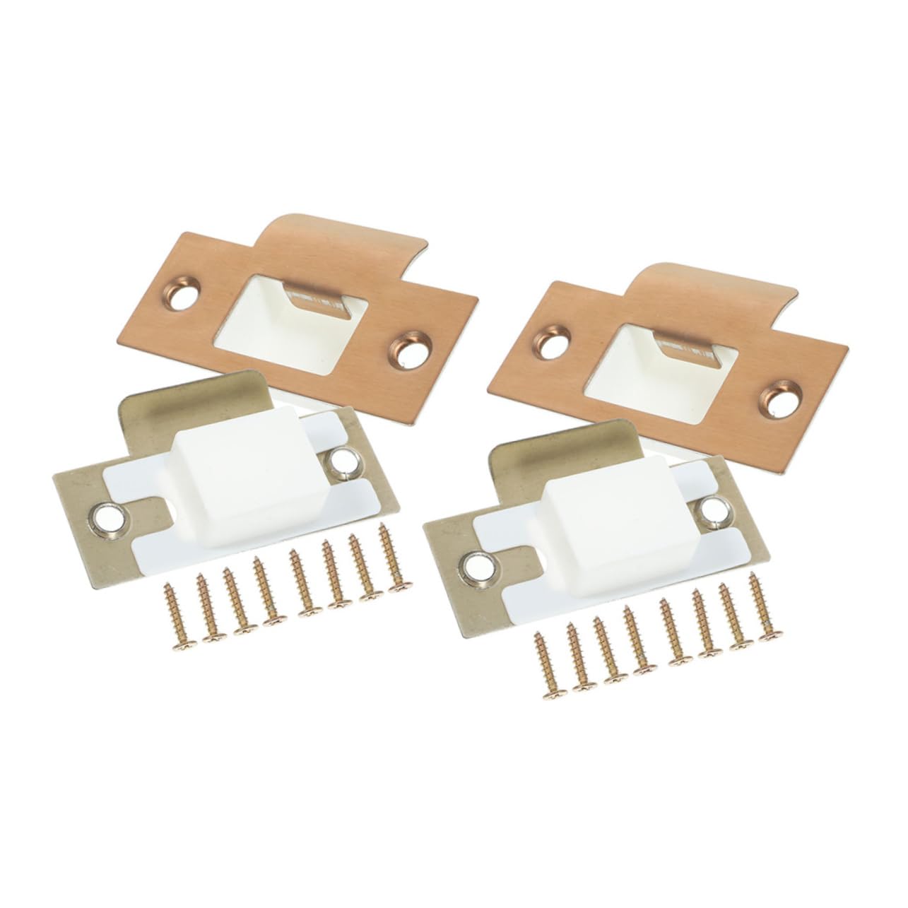SHINEOFI Ensemble De 16 Accessoires De Serrure De Porte Kit De Réparation De Pêne Dormant Multiple En Acier Inoxydable Pour Portes Extérieures Plaque De Poignée De Porte Plaques De