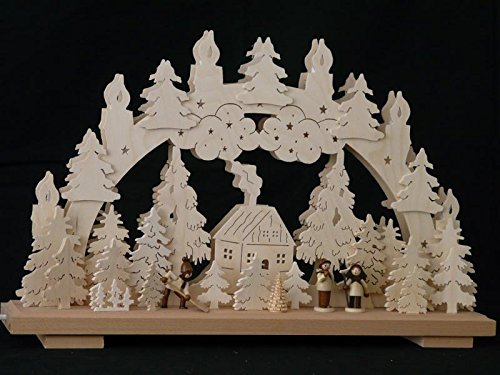 Lit électrique de voûte de mine en bois décoration fenêtre 50x31 cm