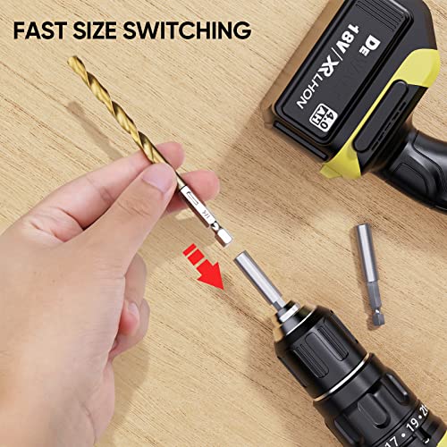 Ticonn TICONN-521 21 Pcs Titanium Coated Drill Bit Set With Hex Shank thumb #4