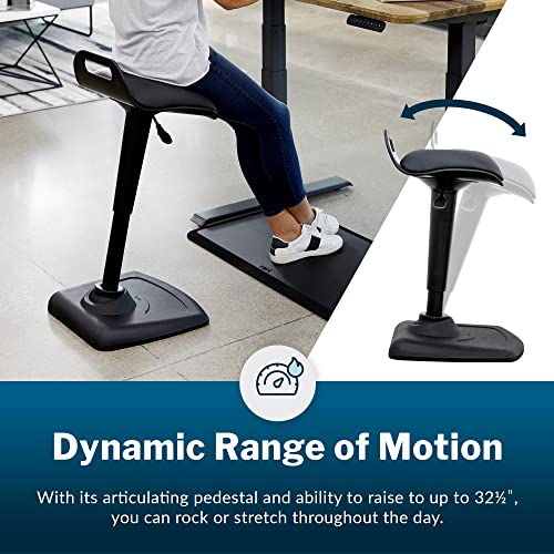 Vari Active Seat - Adjustable Ergonomic Standing Desk Chair for Adults - Portable Home Office Furniture, Comfortable Wobble Stool with Dynamic Range of Motion - Fully Assembled