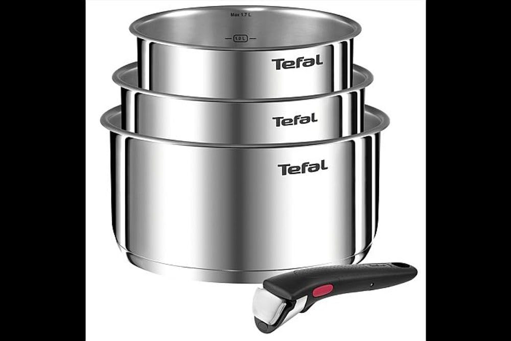 Casseroles Tefal Ingenio induction en inox de 16, 18, 20 cm avec poignée amovible amovible