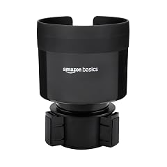 Amazon Basics Car Cup Holder Expander Adjustable Base Secure Fit for Large Bottles 3 4 3 8 inch