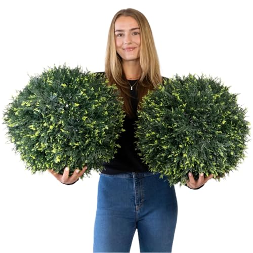365 Curb Appeal Set of 2 Large Topiary Balls (Large