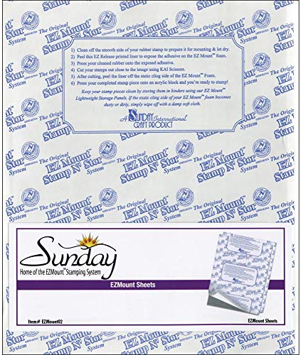 Crafter's Companion EZMOUNT02-4 Sheet Bundle - EZMount Static Cling Mounting Foam 8.5