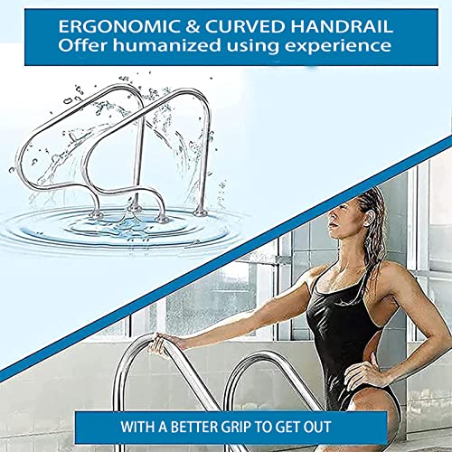 Barandal para escalera de piscina de acero inoxidable miniatura 6