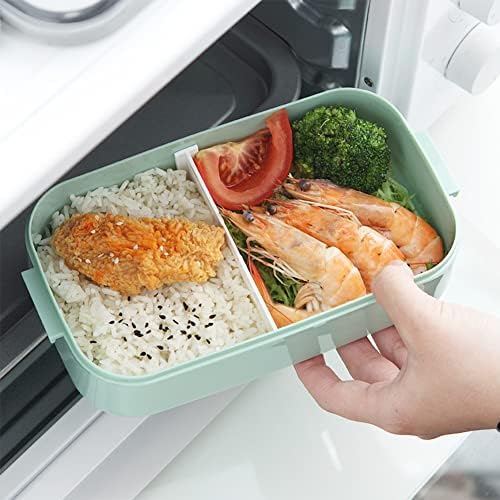 Gukasxi Stainless Steel Lunch Box Bento Box Double Layer Design Leakproof Insulated Food Storage Utensils Sauce Container Large Capacity Bento Lunch Boxes for Adults Kids (Grey)